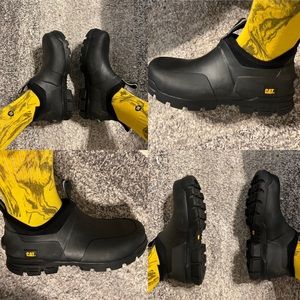 Black Caterpillar Steel Toe work shoe size 10 CAT T-1470 STK# P91217